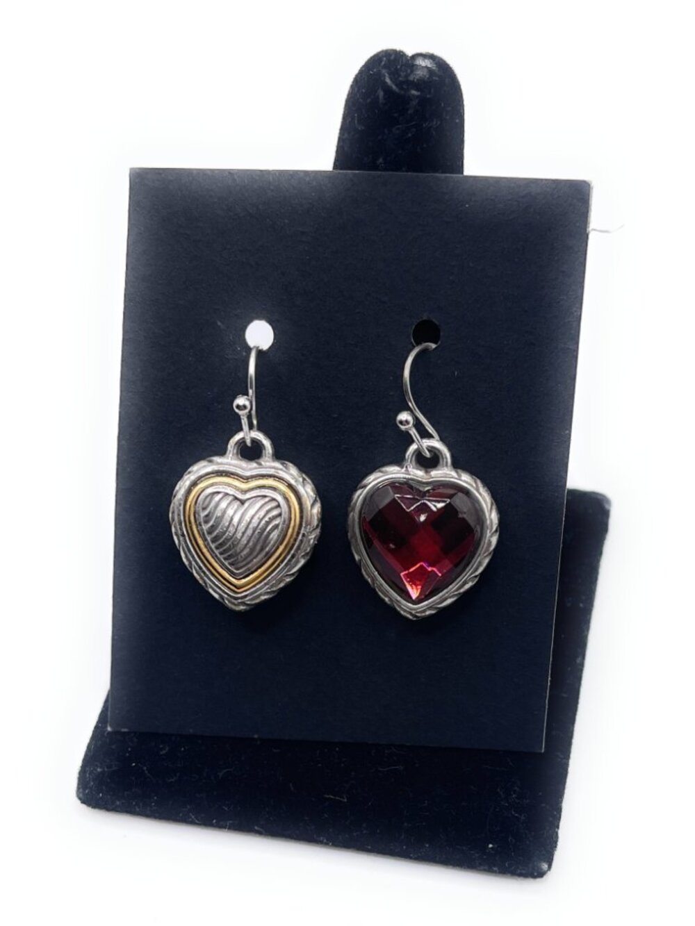 Brighton Reversible Red Heart Earrings - 5468 - Picture 2 of 2